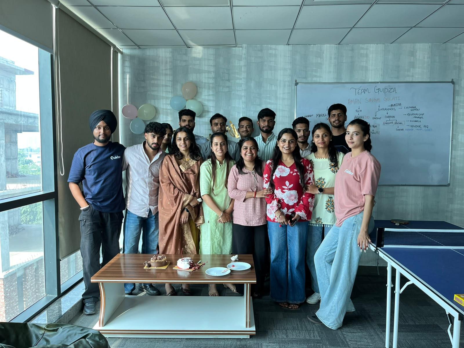 Group photo dark background